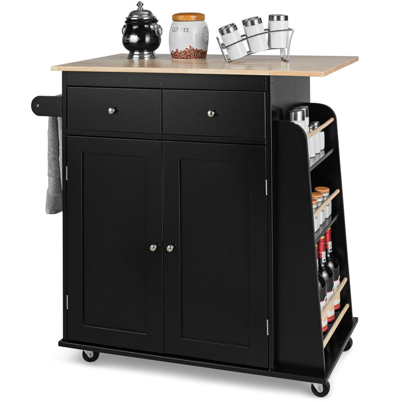 Gracie Oaks Dacula Wood Kitchen Island & Reviews Wayfair